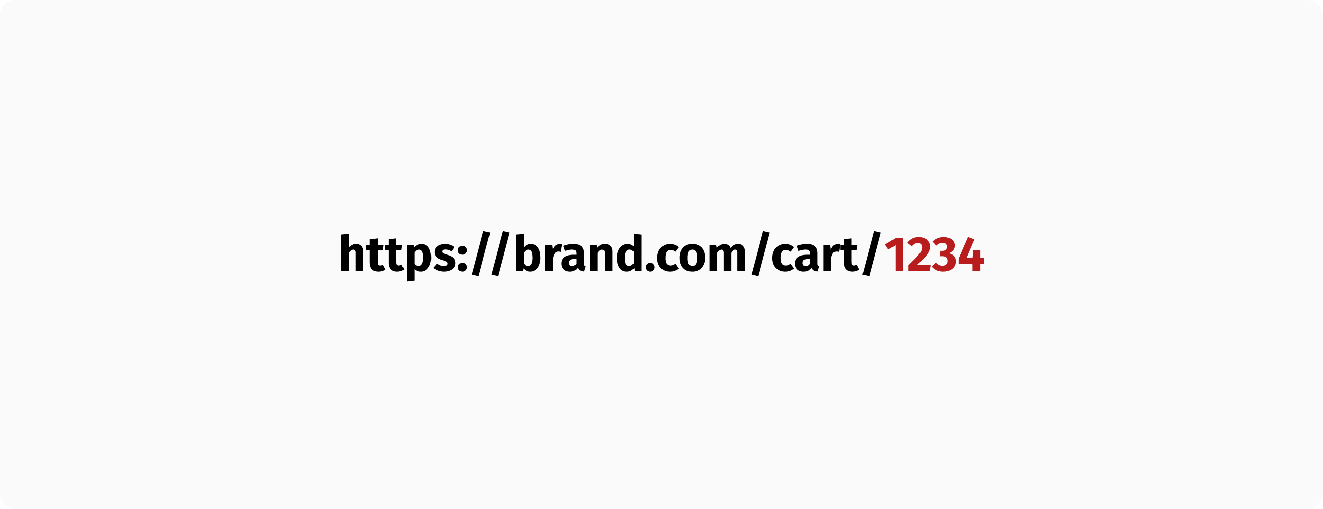 A stateless cart URL.