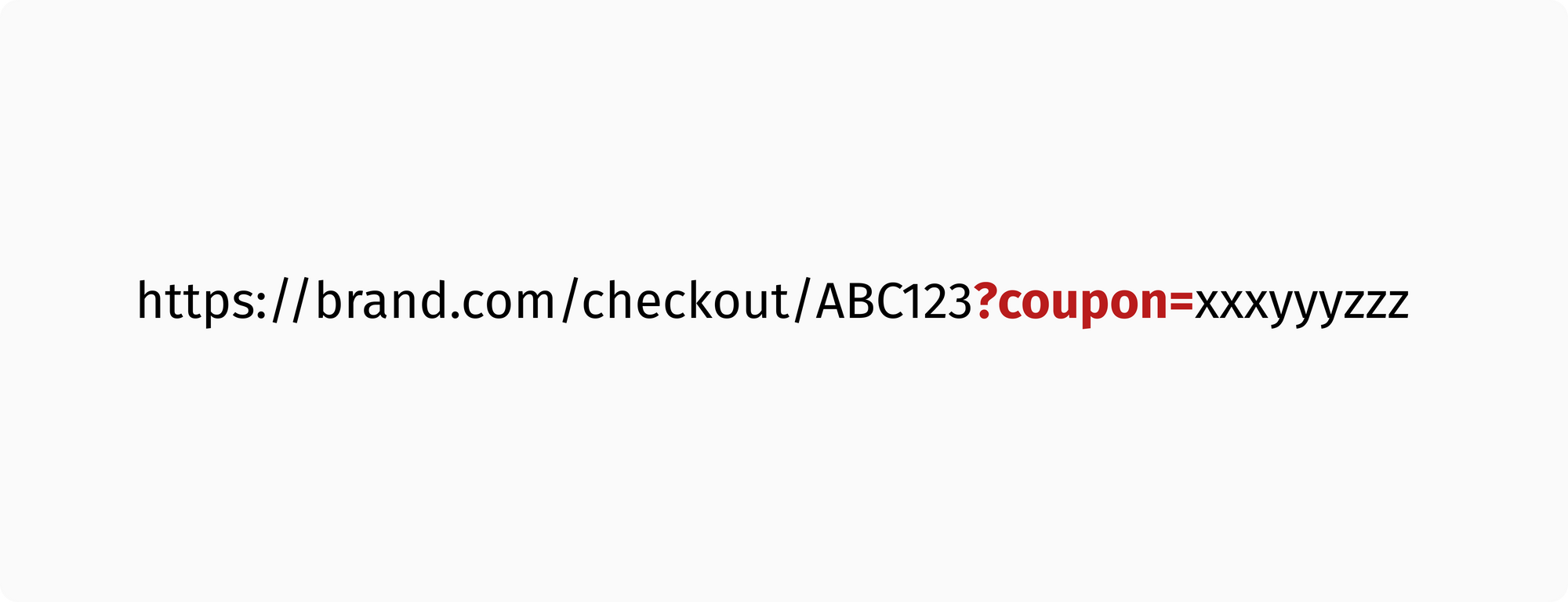 A coupon code parameter can be used to attach a discount to an order.