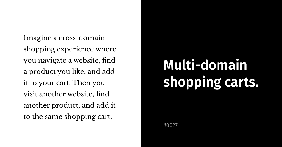 Multidomain shopping carts.